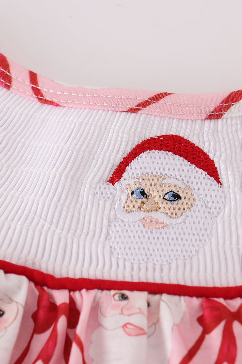 Red santa claus smocked bubble