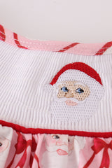 Red santa claus smocked bubble