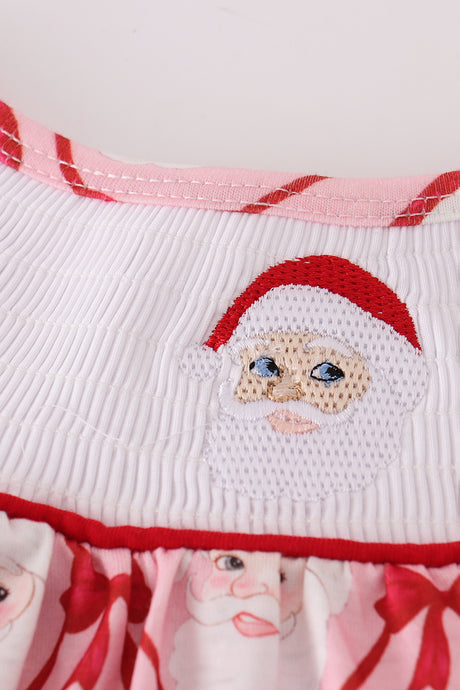 Red santa claus smocked bubble