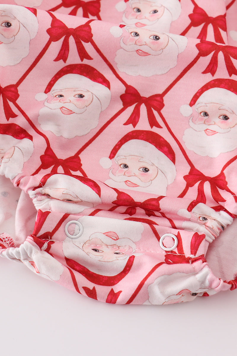 Red santa claus smocked bubble
