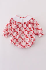 Red santa claus smocked bubble