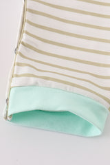 Khaki stripe romper