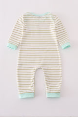 Khaki stripe romper