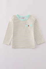 Khaki stripe top