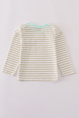 Khaki stripe top