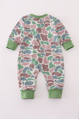 Camouflage print romper