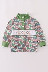 Camouflage mallard embroidery top