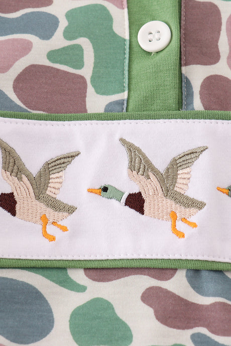 Camouflage mallard embroidery top