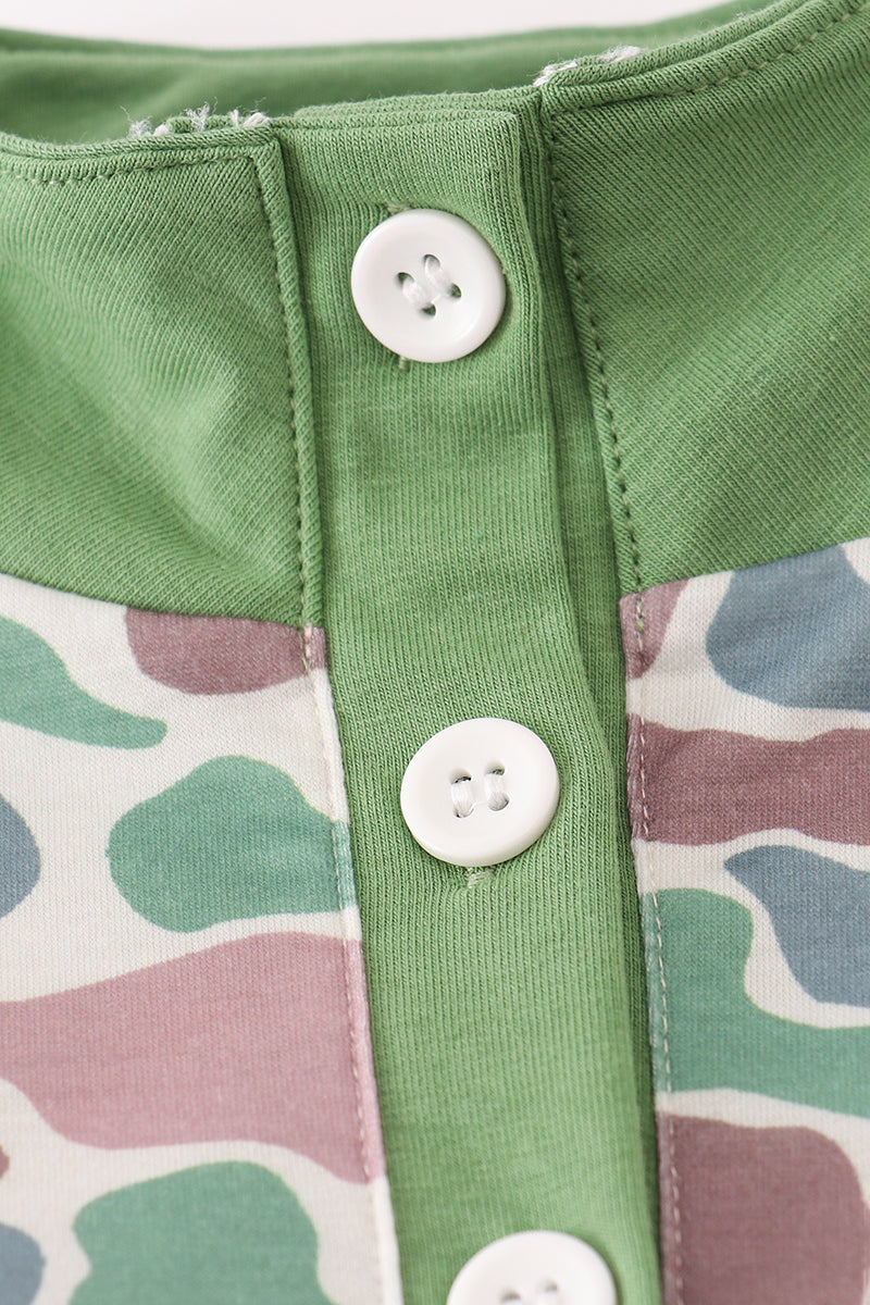 Camouflage mallard embroidery top