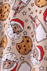 Santa milk biscuits bamboo girl pajamas set