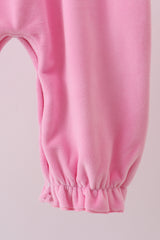 Pink nutcracker embroidery velvet romper