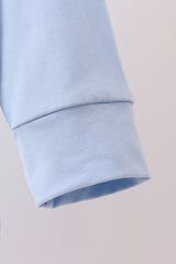 Blue car embroidery top