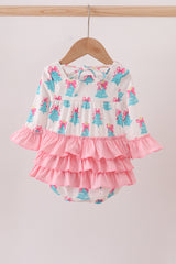 Mint christmas tree ruffle bubble