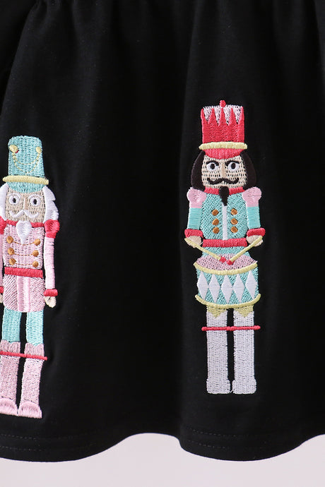 Black nutcracker embroidery bloomer set