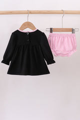Black nutcracker embroidery bloomer set