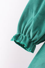 Forest merry christmas embroidery ruffle pants set