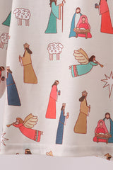 Nativity print pajamas set