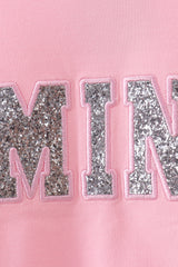 Pink MAMA glitter mom&me top