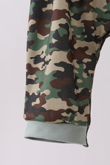 Camouflage santa claus applique romper