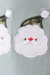 Camouflage santa claus applique pants set