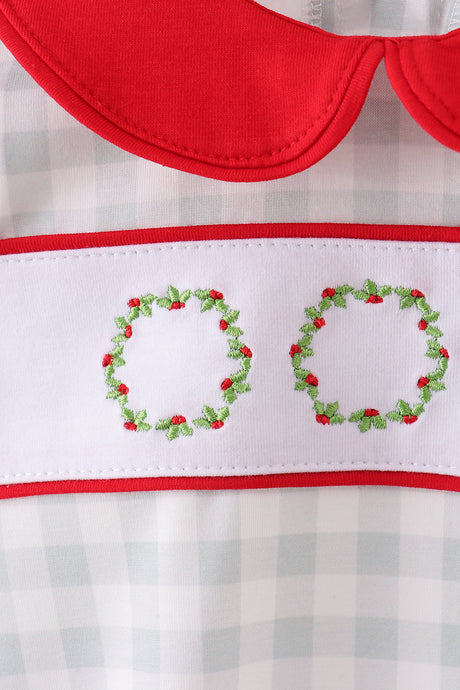 Christmas wreath embroidery bubble