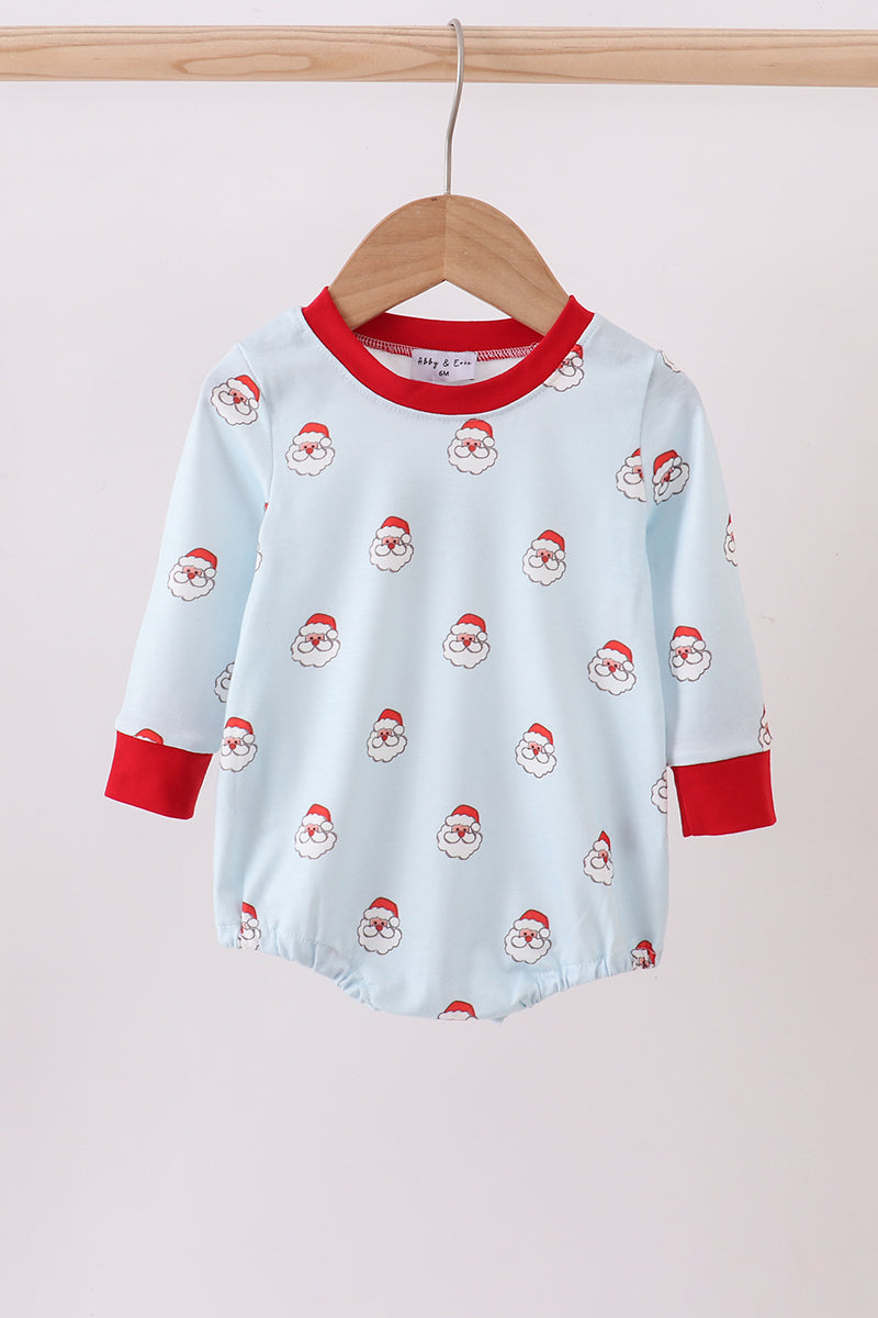 Blue christmas santa claus bubble