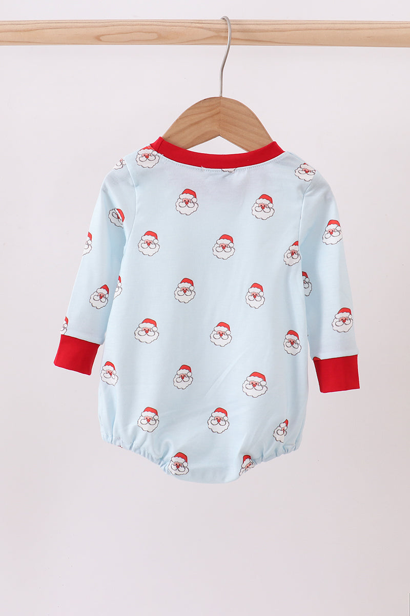 Blue christmas santa claus bubble