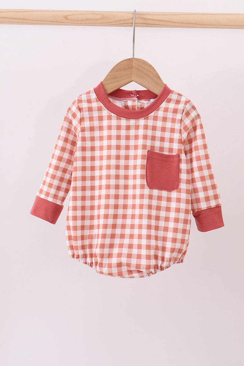 Gingham corduroy bubble