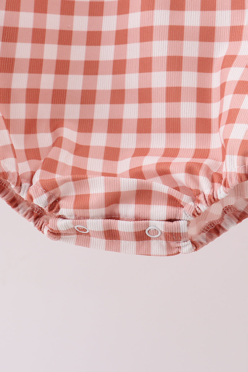 Gingham corduroy bubble