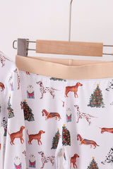 Christmas tree animal bamboo pajamas pants set