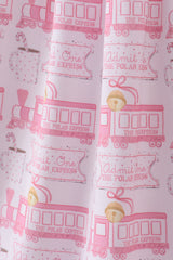 Pink train bamboo pajamas dress