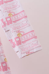 Pink train bamboo pajamas dress