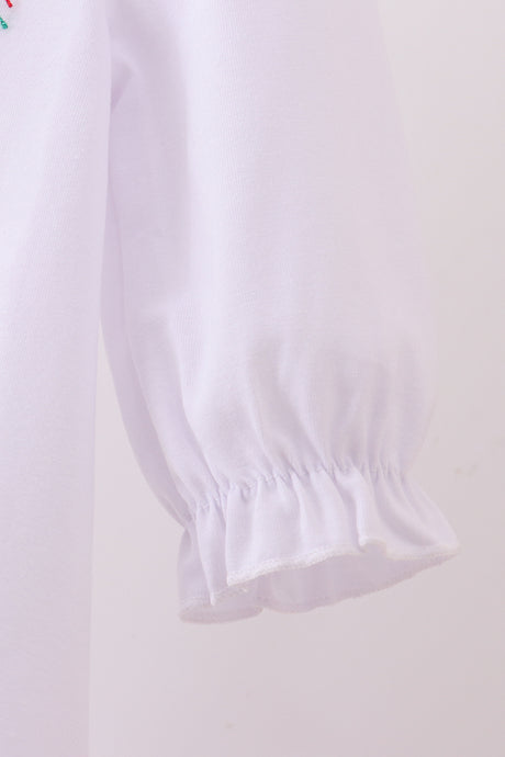 White deer embroidery bow bubble