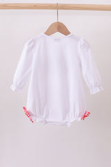 White deer embroidery bow bubble