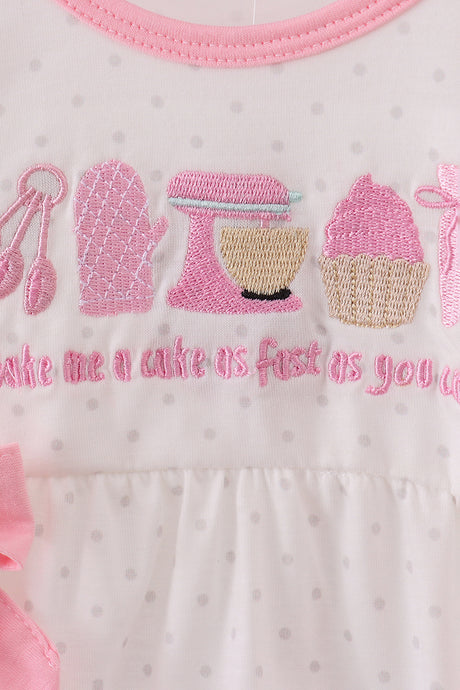 Bake me a cake as fast as you can embroidery ruffle bubble