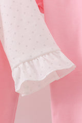 Bake me a cake as fast as you can embroidery ruffle pants set