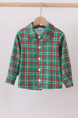 Forest plaid button down shirt