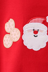 Red santa claus biscuit milk applique bubble