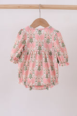 Green christmas tree MAMA'S GIRL smocked bow bubble
