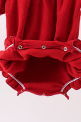 Red christmas tree embroidery fleece bubble