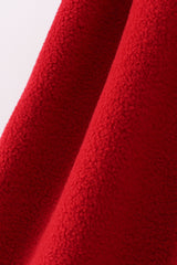 Red christmas tree embroidery fleece dress