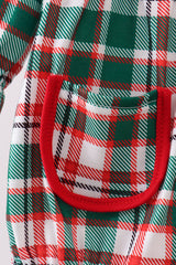 Green plaid ruffle bubble