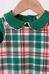 Green plaid 2pc jonjon set