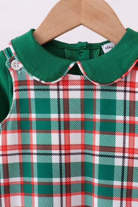 Green plaid 2pc jonjon set