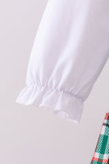 Green plaid ruffle 2pc set
