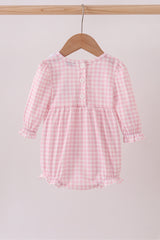 Pink santa claus applique ruffle bubble