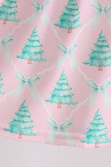 Pink christmas tree ruffle dress