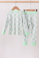 Green christmas tree bamboo pajama set