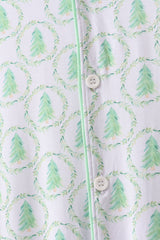 Green christmas tree bamboo dad pajama set