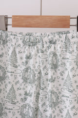 Green christmas tree print pajama set